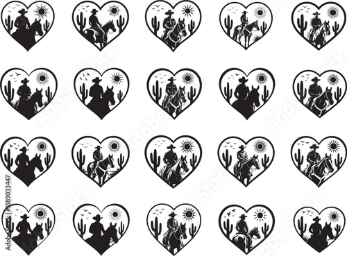 Cowgirl with Heart SVG, Horse Lover Svg