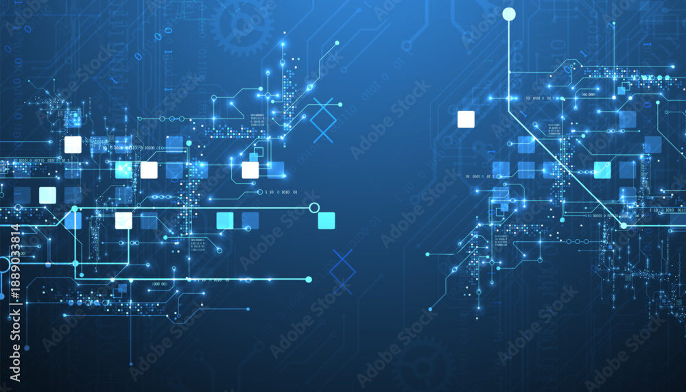 Obraz premium Abstract background on technological and scientific topics. Vector format.