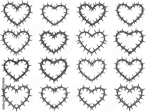 Crown of Thorns Heart SVG, Heart Thorn