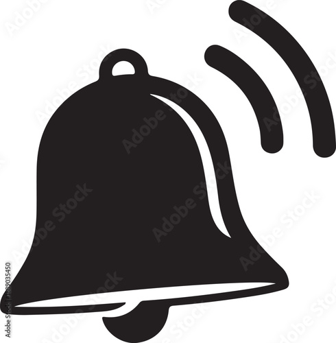 Ringingbell icon illustration isolated on transparent background for notification symbol