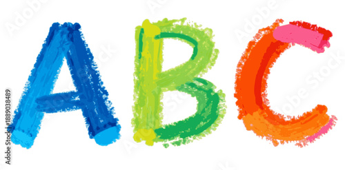 Crayon drawing of ABC