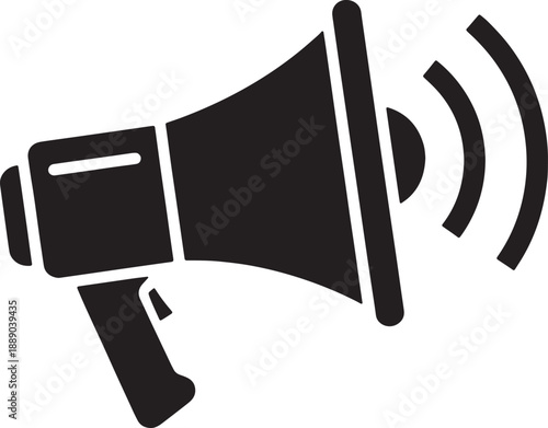 Vector illustration of a retro loudspeaker with sound waves isolated