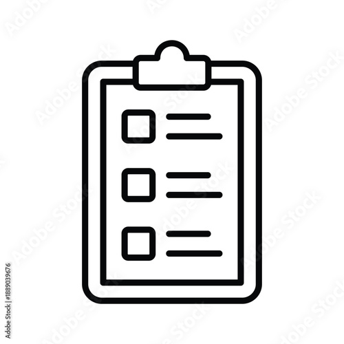 A outline icon illustrating shipment checklist documentation.