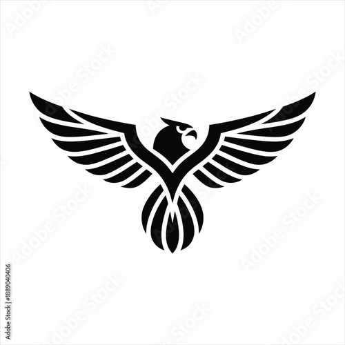 Premium eagle head and wings mascot for luxury and law firm branding