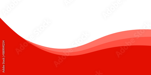 Red separator footer, modern divider shape vector illustration