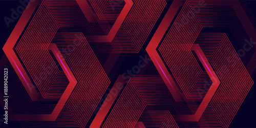 Abstract blue modern background with dynamic geometric shapes.