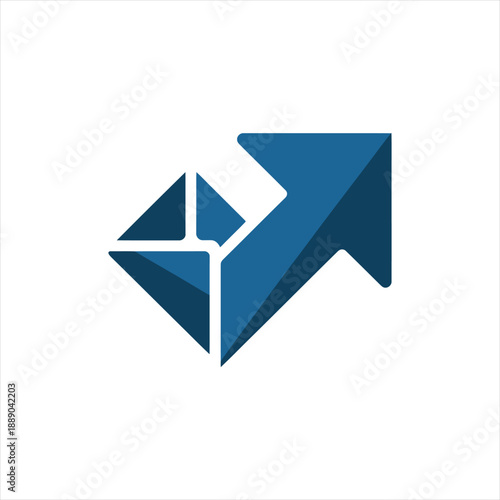 Modern technology arrow logo for software development and IT solutions