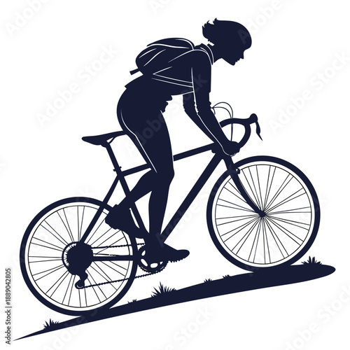 silhouette of a cyclist