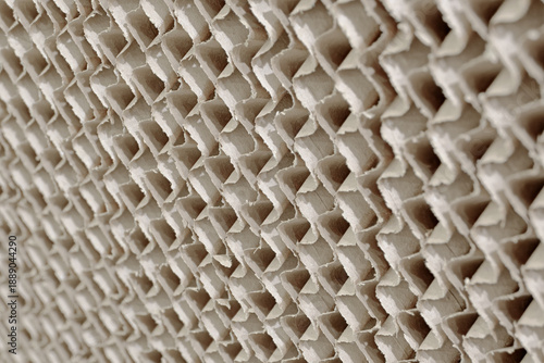 Multiple layers of brown corrugated paper