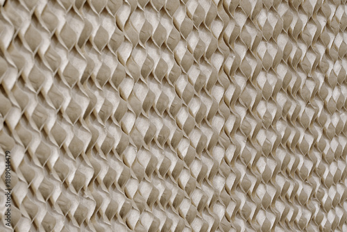 Multiple layers of brown corrugated paper