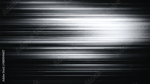 Abstract blurry white light on black background