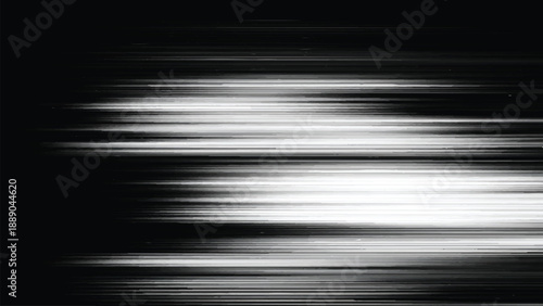Abstract blurry white light on black background