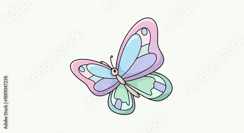Vibrant Pastel Butterfly Design