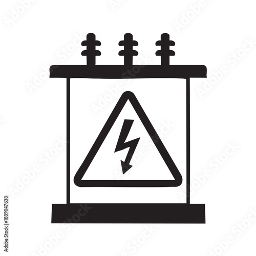 Electrical Transformer High Voltage Warning Icon