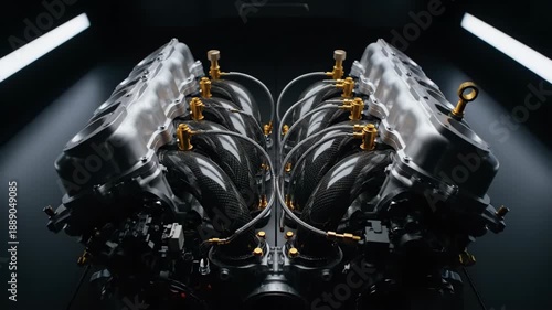 V12 Engine Assembly Time-Lapse: Carbon Fiber Intake Manifolds to Polished Aluminum Components
