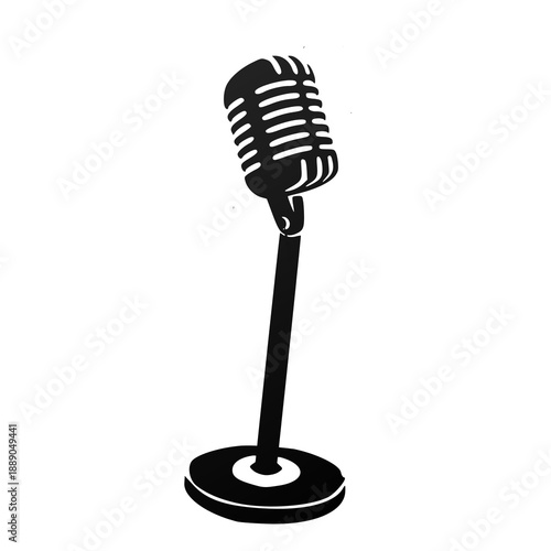 Fotografie old school style microphone on stand