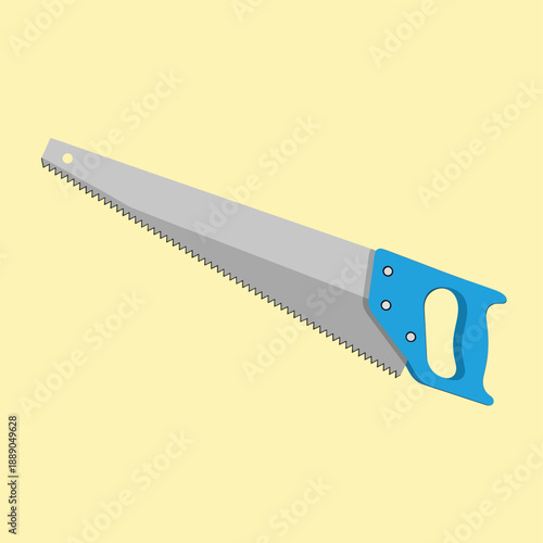 Hand Saw with Blue Handle