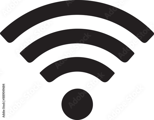 Wifi symbol icon on transparent background for web and mobile applications use
