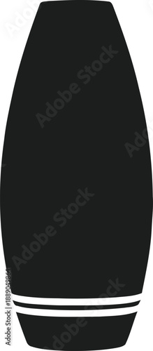 Cosmetic bottle silhouette for shampoo or lotion product packaging design isolated on transparent background vector file