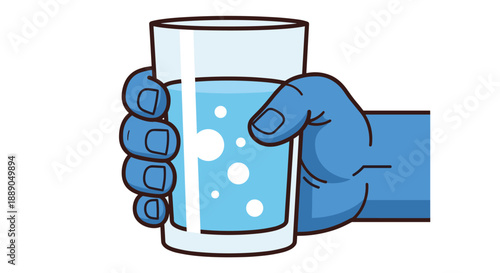 Refreshing drink held by hand offers hydration and wellness, promoting a healthy lifestyle with pure water for staying hydrated, supporting balanced diet, health, and vitality in d.