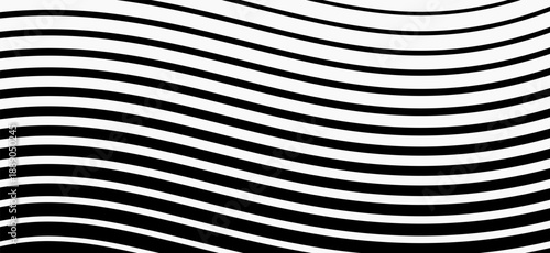 Wave distortion stripe transition pattern. Abstract geometric bg with wavy horizontal lines