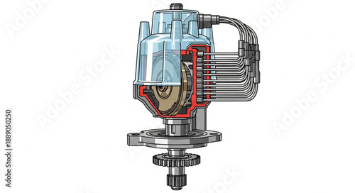 vintage microphone isolated on white