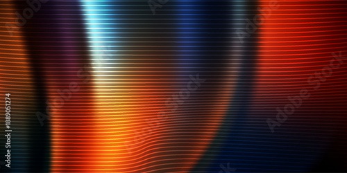 Ideal for technology, design, and creative projects needing dynamic, contemporary visuals.abstract background featuring warm and cool color bands softened by a gentle blur