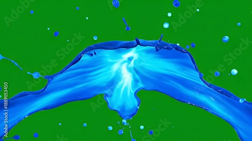 Dynamic Water Flow, Abstract Art, Blue Colors, Visual Design, Creative Environment, Artistic Viewpoint