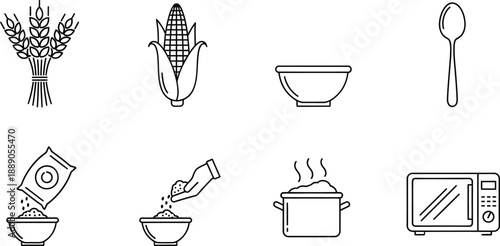 Stylized whisk illustration in vector format, ideal for cooking and baking graphics, featuring a modern aesthetic on a simple white background.