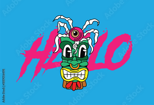 christmas cute monster kaiju for kids background for halloween