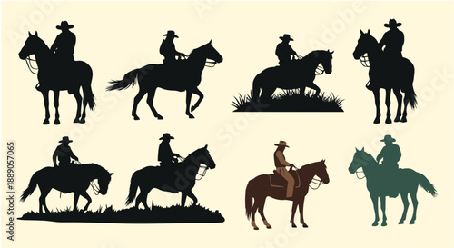 vector silhouettes of people