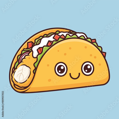 Smiling Taco with Fresh Toppings