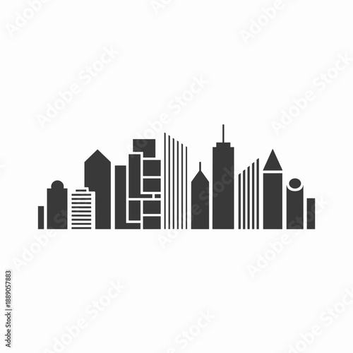 Rhythmic urban skyline illustration - Ideal for travel posters, real estate development, or city life blogs.