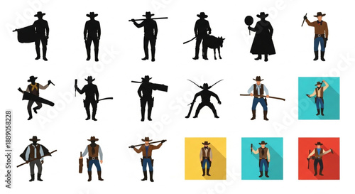 vector silhouettes of people