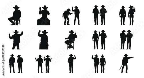 vector silhouettes of people