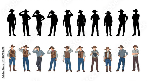 vector silhouettes of people