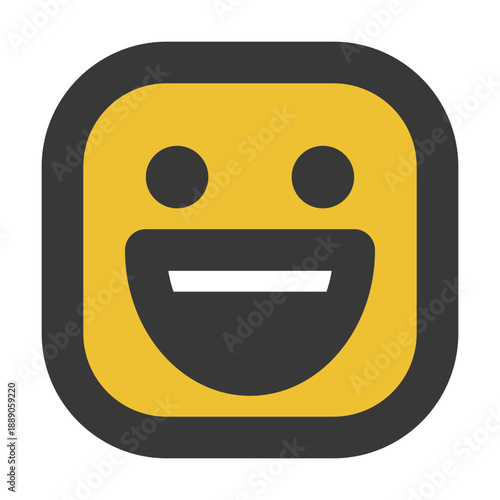 Happy Emoji Outline Filled