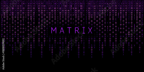 Digital rain effect with the word matrix displayed prominently