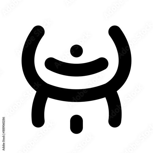 Body Fat Icon, Waist Measurement and Fitness Tracking UI Symbol, Minimal Outline Vector. Editable stroke and pixel perfect at 24x24px