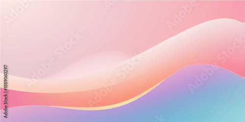 Abstract colorful vector illustration featuring a flow of rainbow waves and curved lines in a stylish pattern design for a modern business web banner template or wallpaper backdrop