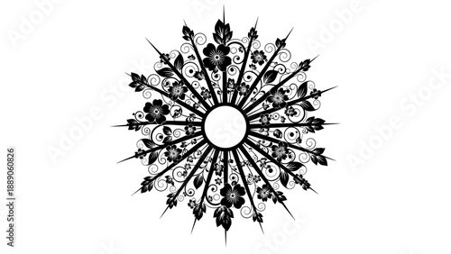 Cute Kawaii Bunny Holding Flower Outline Vector Illustration