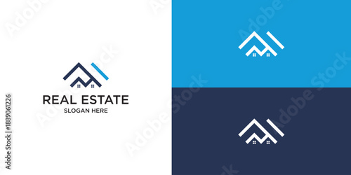 Real Estate Logo. Construction Architecture Building Logo Design Template Element