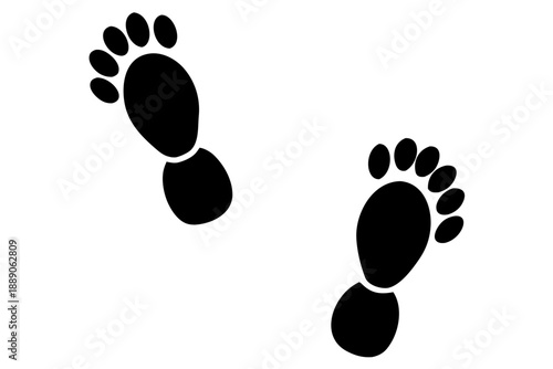 paw print icon, paw print silhouette vector