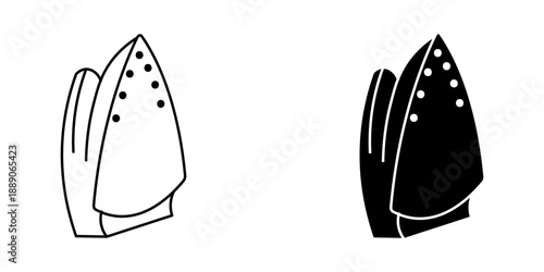 Iron simple set icon on white background