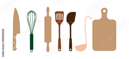 Vibrant kitchen gadgets set against a white backdrop

