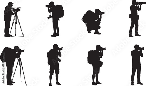 Black Silhouette Vector Set of Professional Cricket Players and Batsmen Performing Various Batting Poses for Sports Branding Tournament Promotion and Athletic Team Game Designs