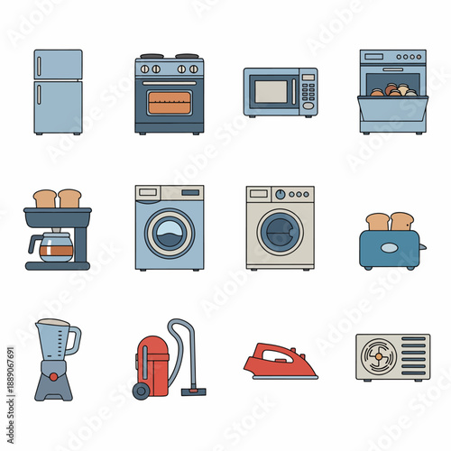 Home Appliances Icons Set