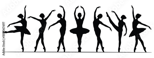 Group of ballerinas performing various dance moves