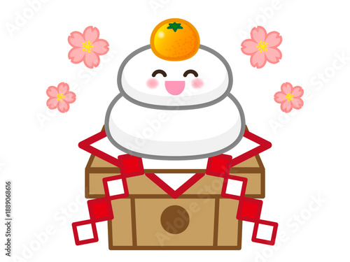 お正月の鏡餅のイラスト素材3