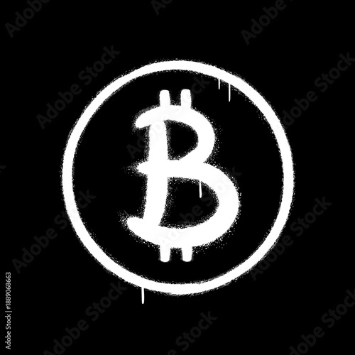 Bitcoin quote print for t-shirt. Vector cartoon graffiti spray style logo icon. Bitcoin graffiti print for poster,t-shirt,tee,logo,sticker concept